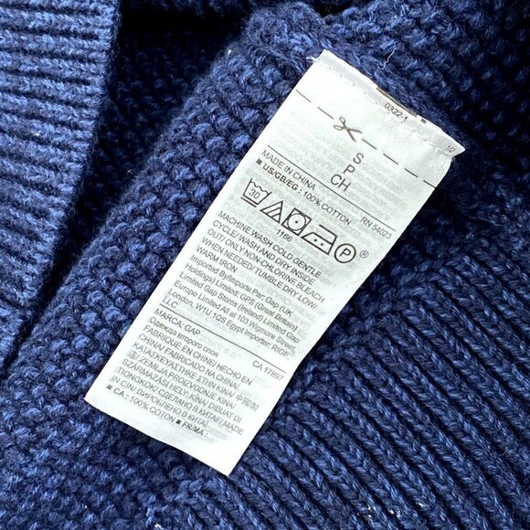🍁 3/$25 🍁 Gap | Knitted Crewneck Sweater | Color: Blue | Size: Small - Picture 6 of 6